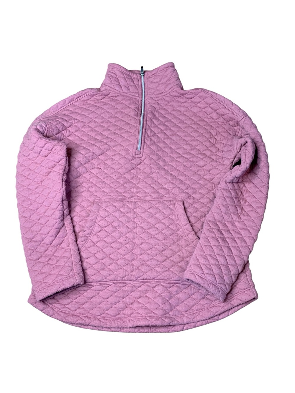 Calvin Klein Performance Quilted Quarter-Zip Pullover - Mauve - Size Small